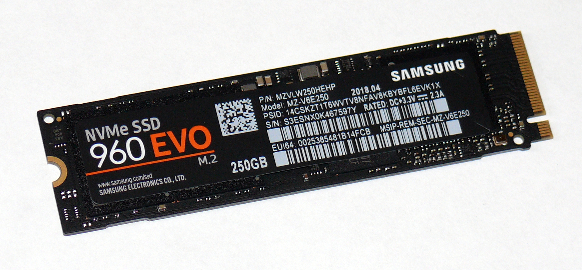 Samsung 960 Evo 250gb Nvme
